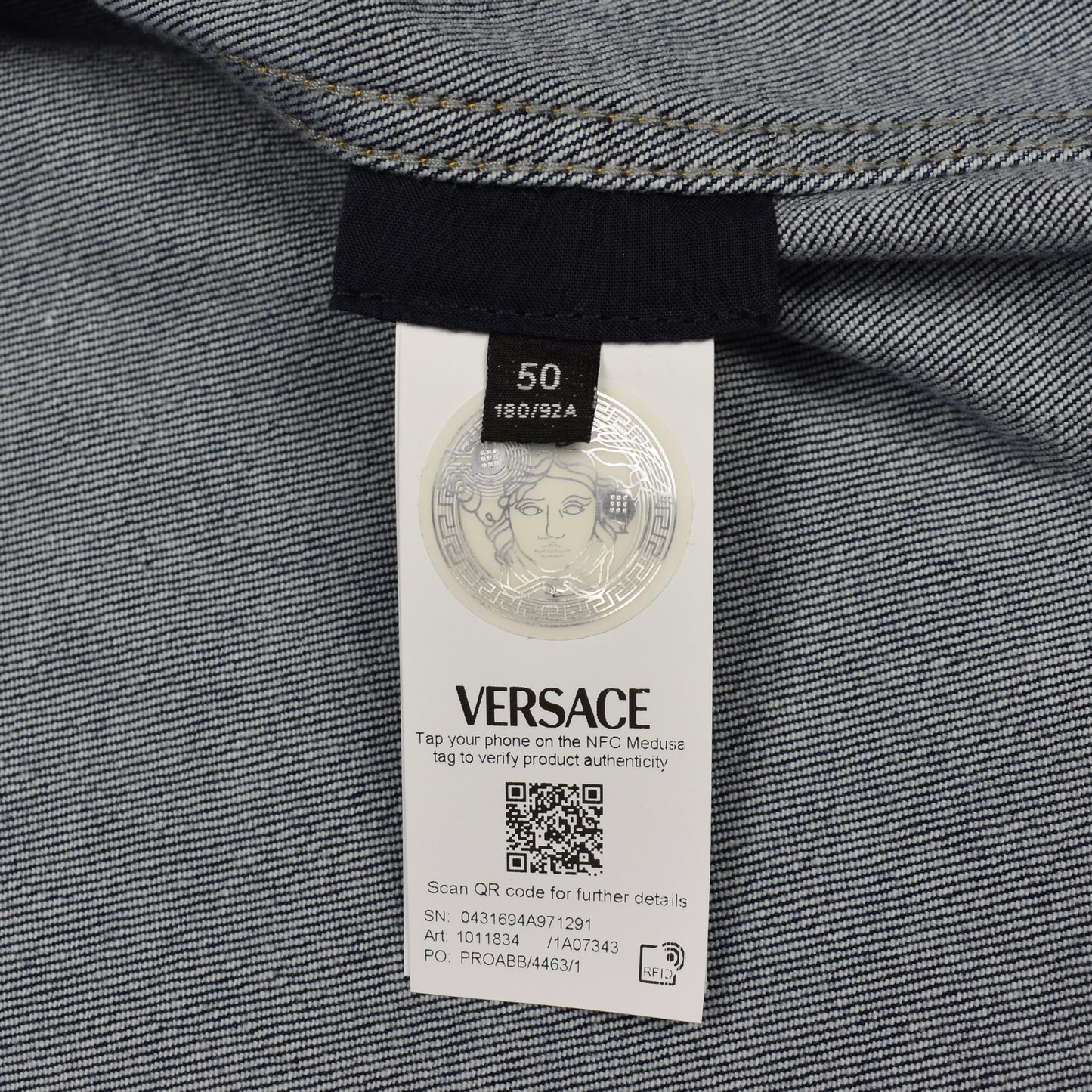 Versace - Medusa Button Blue Denim Trucker Jacket