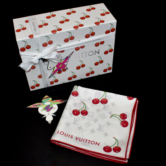 Louis Vuitton x Murakami - Monogram Cerise Square 90 (White/Cherry)