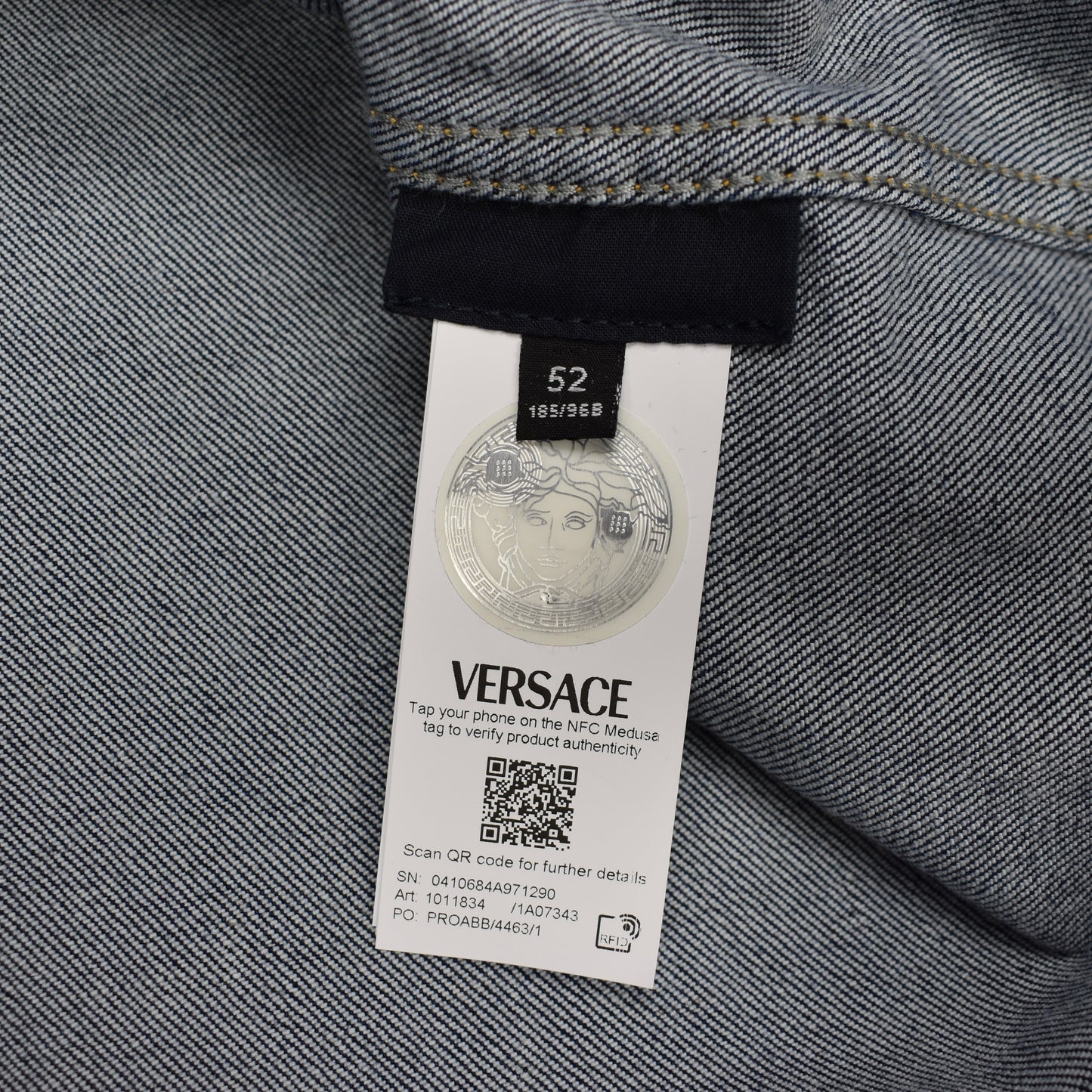 Versace - Medusa Button Blue Denim Trucker Jacket