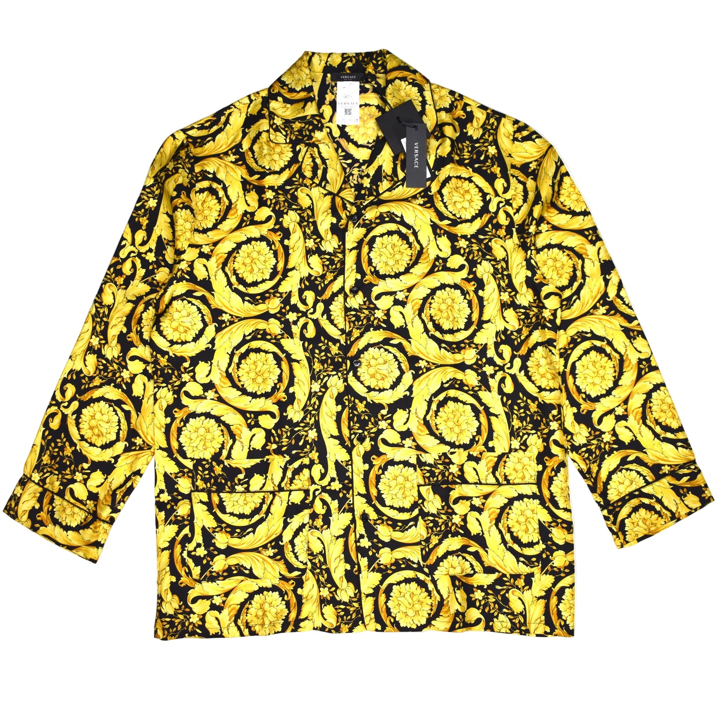 Versace - Black / Gold Barocco Silk Shirt