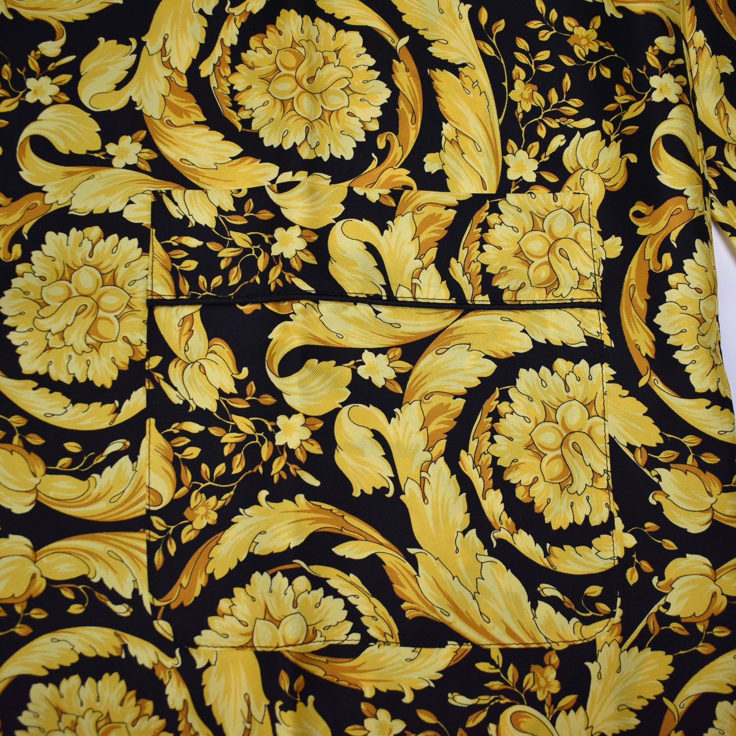 Versace - Black / Gold Barocco Silk Shirt