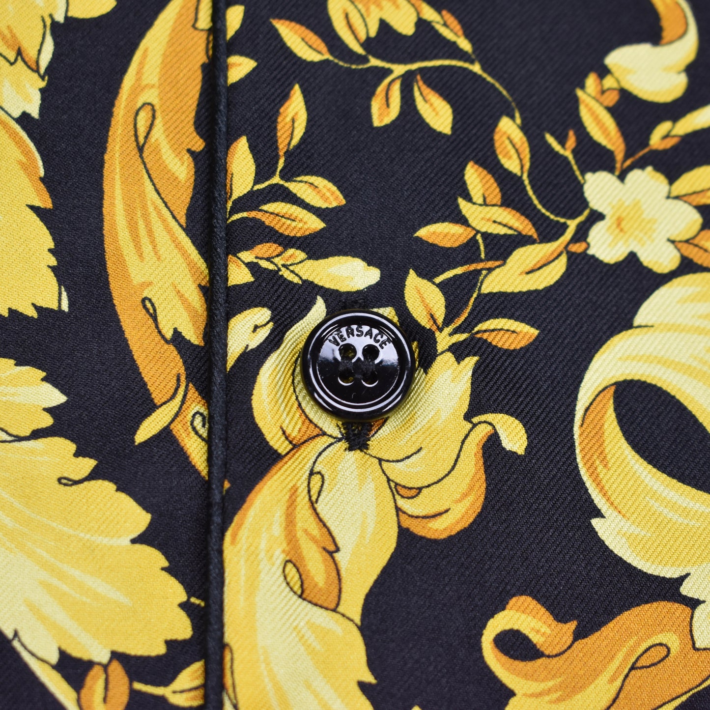 Versace - Black / Gold Barocco Silk Shirt