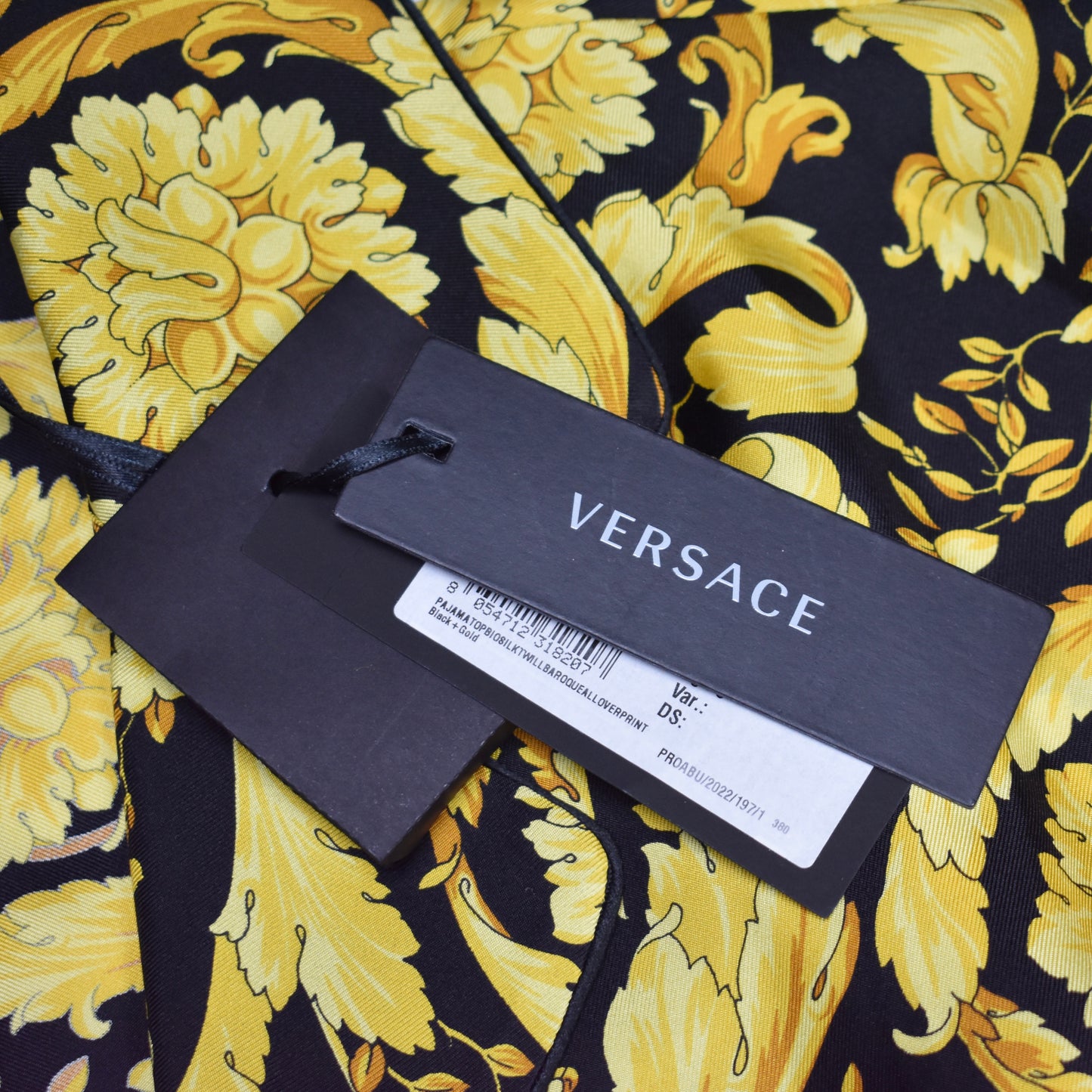 Versace - Black / Gold Barocco Silk Shirt