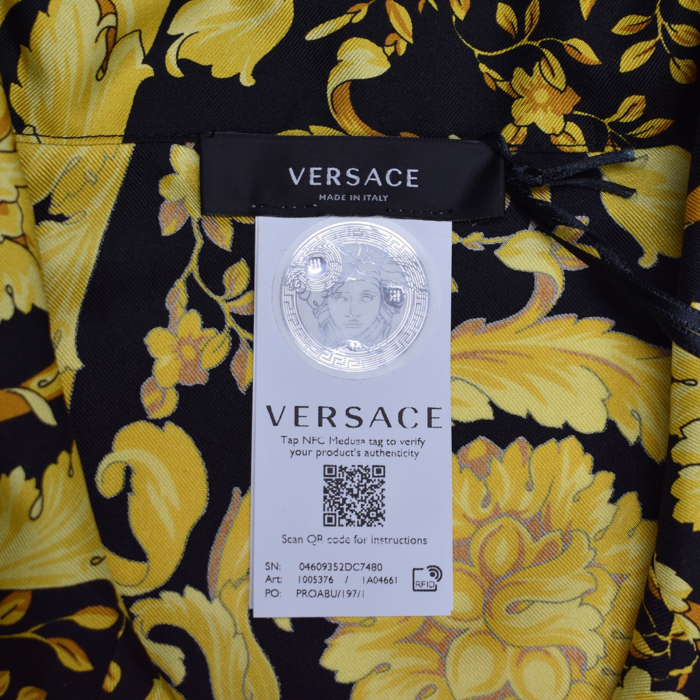 Versace - Black / Gold Barocco Silk Shirt