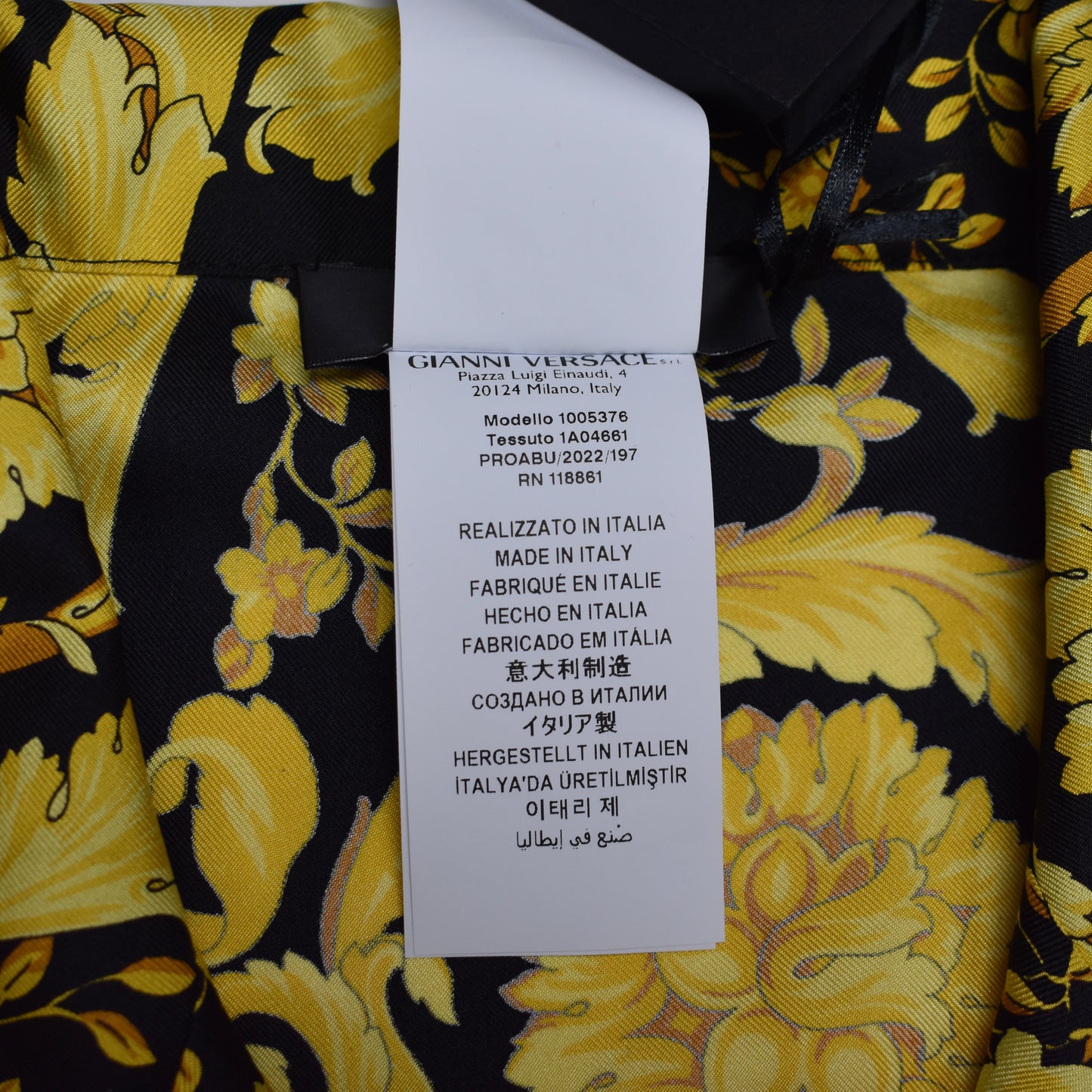 Versace - Black / Gold Barocco Silk Shirt