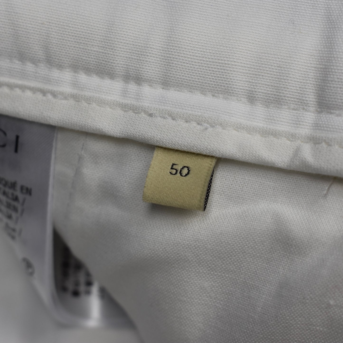 Gucci - White Flying Pig Embroidered Wide Leg Pants