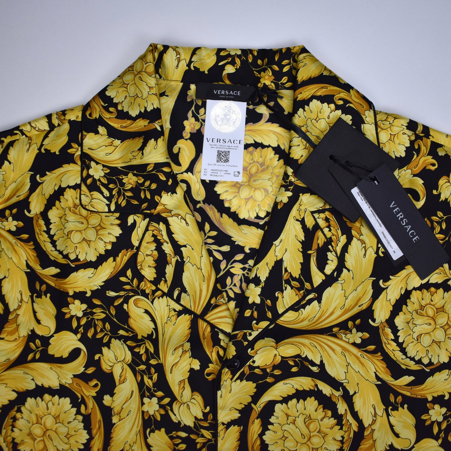 Versace - Black / Gold Barocco Silk Shirt