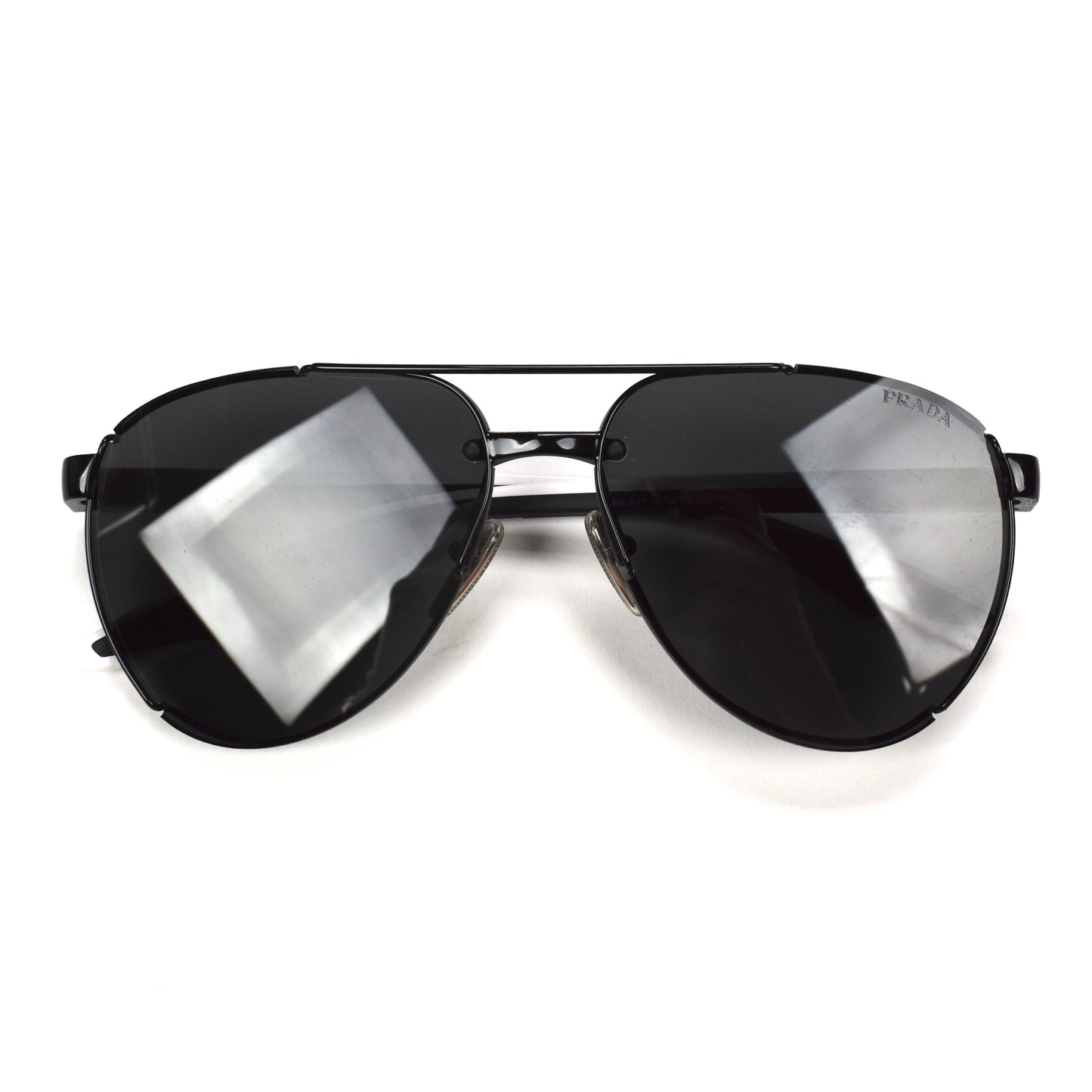 Prada - PS 51YS Aviator Sunglasses (Black/White)
