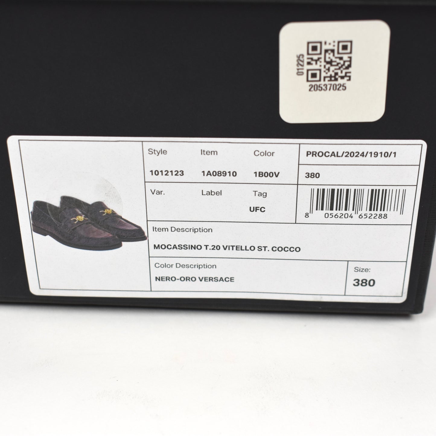 Versace - Women's Medusa '95 Black Croc Effect Loafers