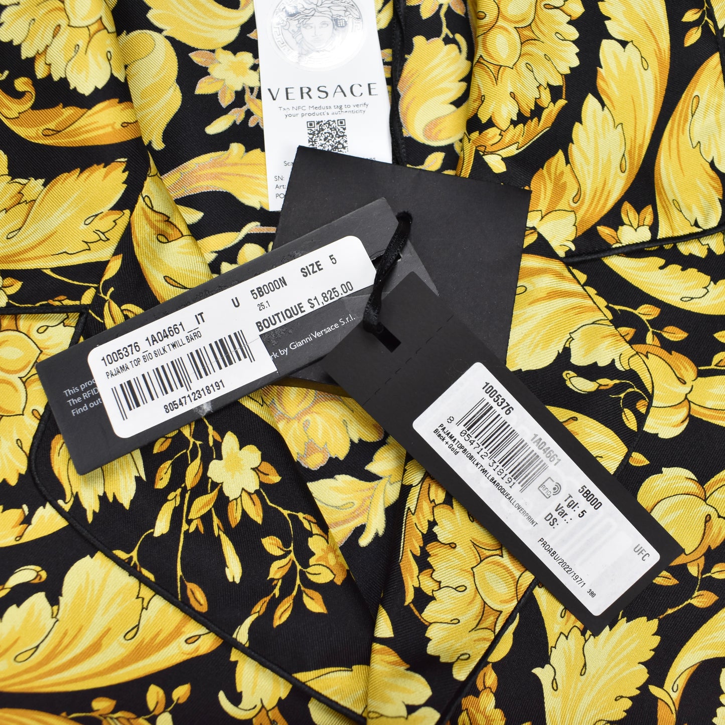 Versace - Black / Gold Barocco Silk Shirt