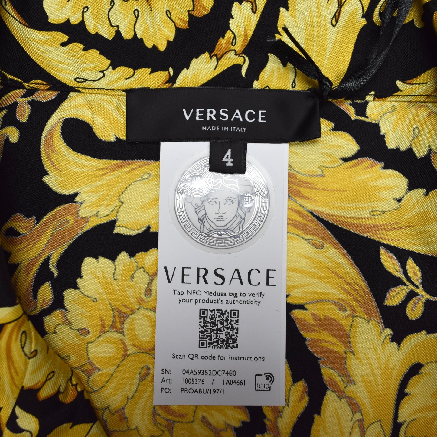 Versace - Black / Gold Barocco Silk Shirt