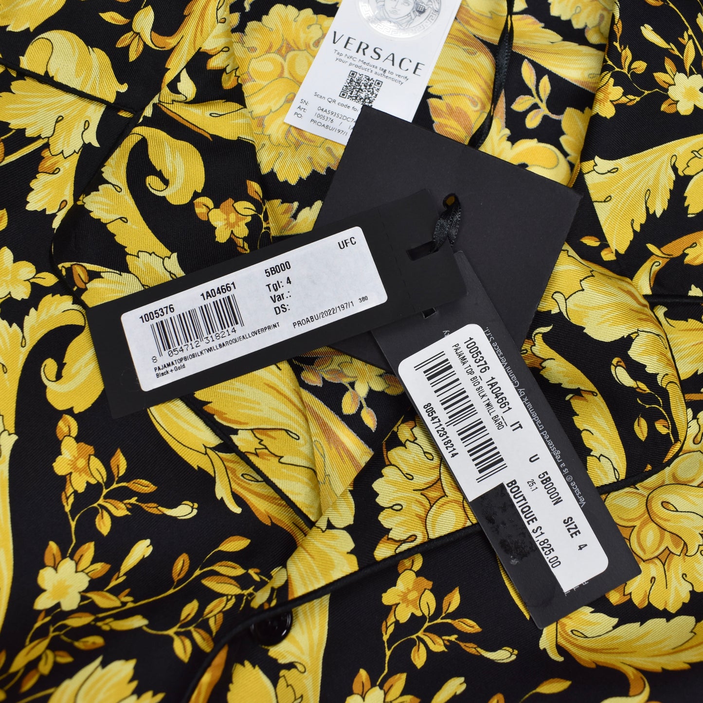 Versace - Black / Gold Barocco Silk Shirt