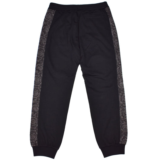 Versace - Black Metallic Baroque Trim Sweatpants