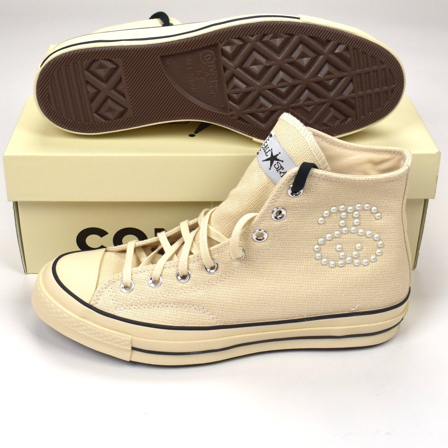 Converse x Stussy - Chuck 70 Hi Sneakers (Fossil/Pearl)