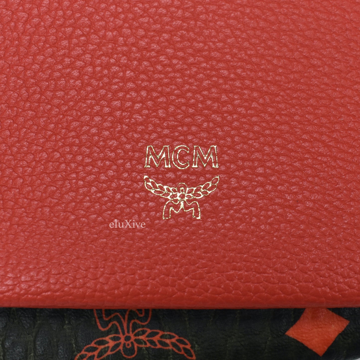 MCM - Black/Red Winter Moss Monogram Wristlet/Clutch 3-Piece Set