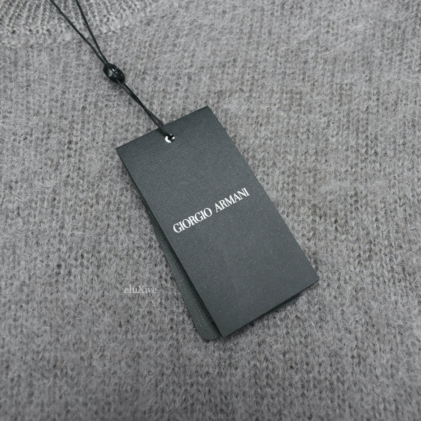 Giorgio Armani - Gray Fuzzy Mohair Knit Sweater
