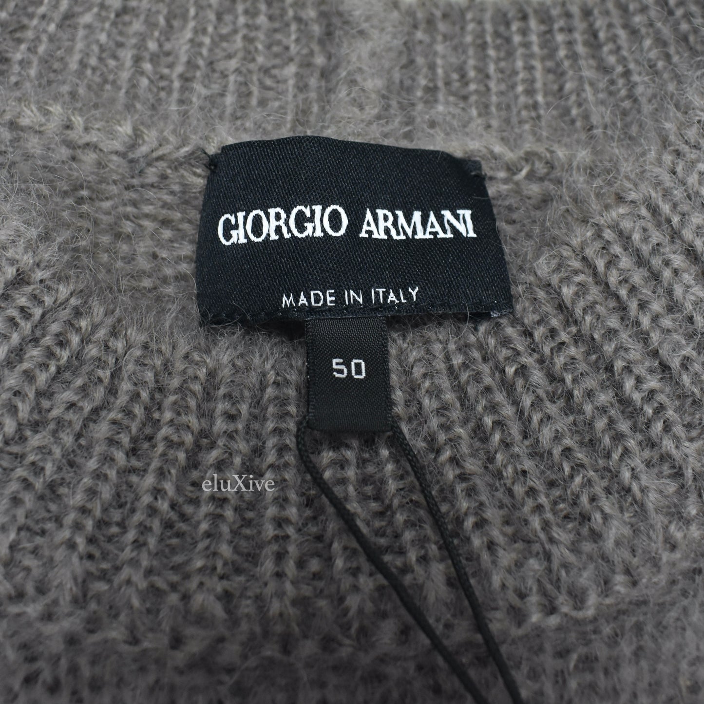 Giorgio Armani - Gray Fuzzy Mohair Knit Sweater