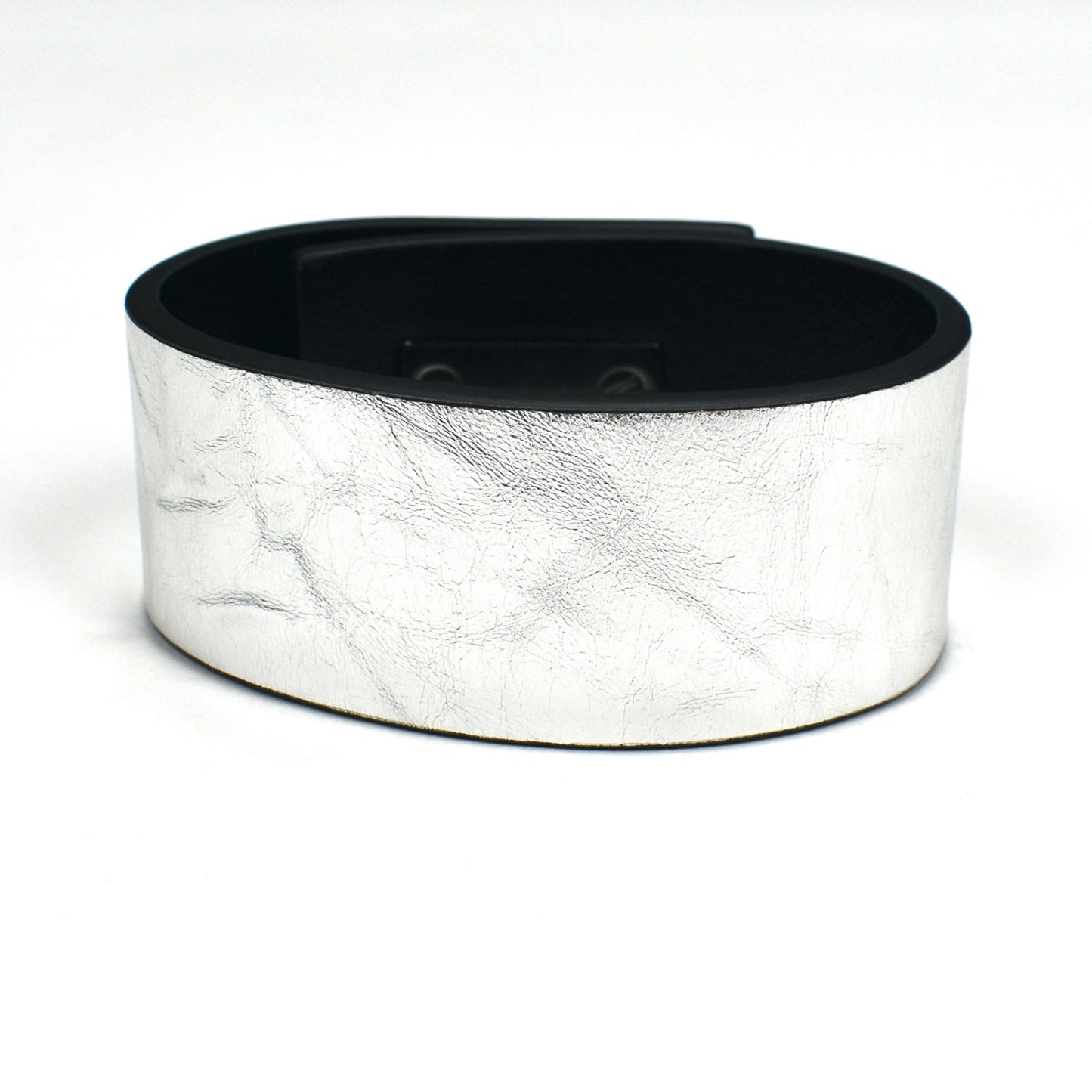 Tom Ford - Silver Leather Turnlock Bracelet