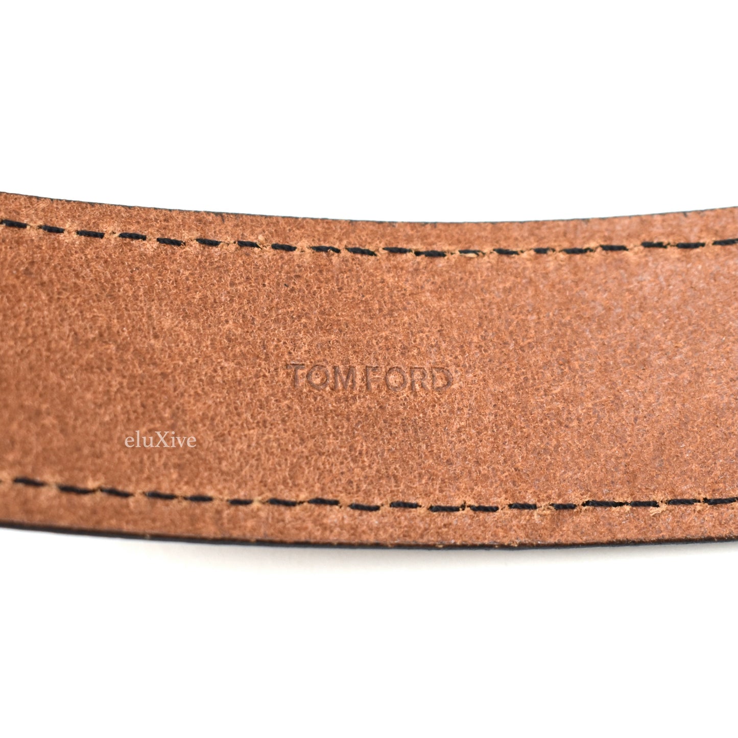 Tom Ford - Brown Vintage Leather Belt