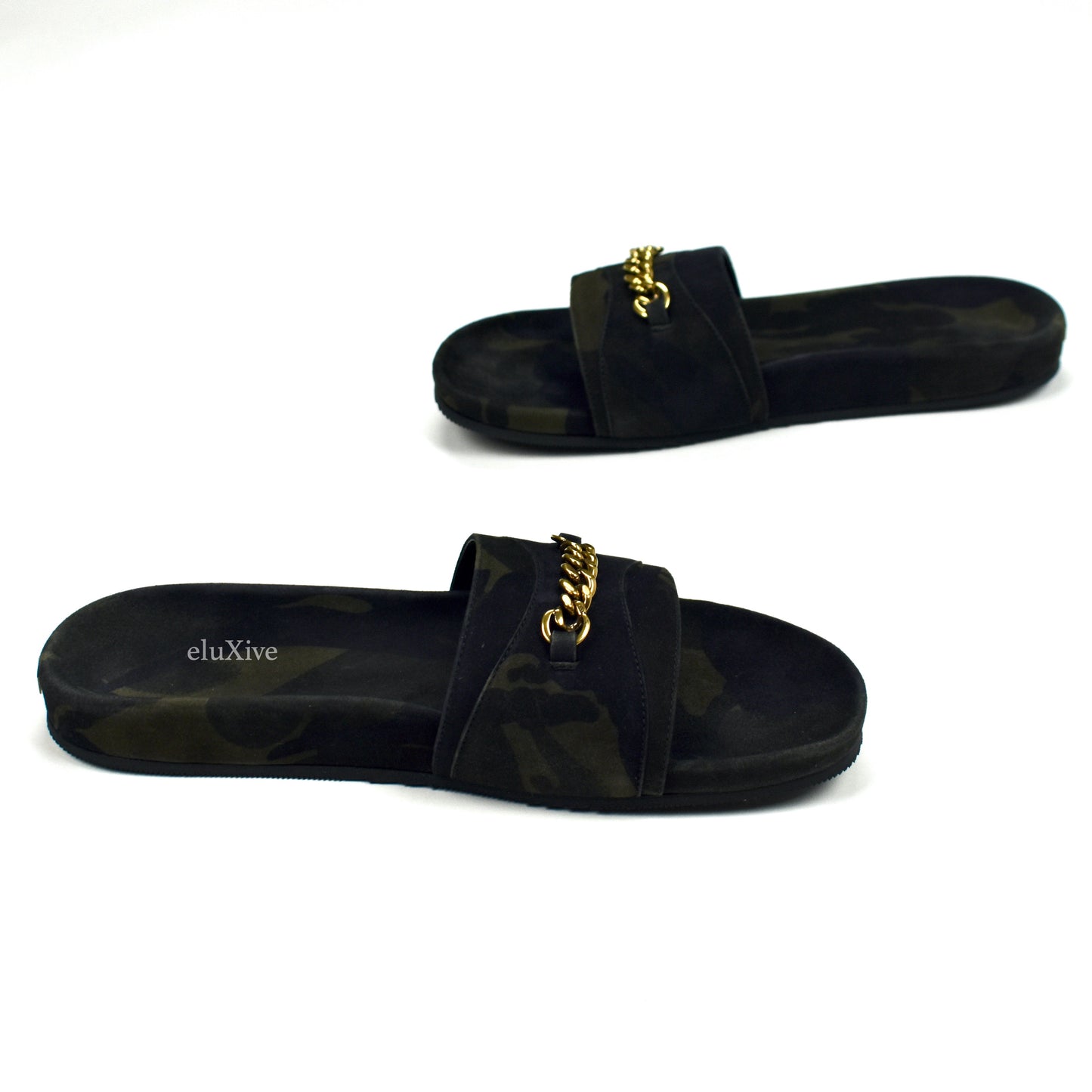 Tom Ford - Camo Suede Chain Slides