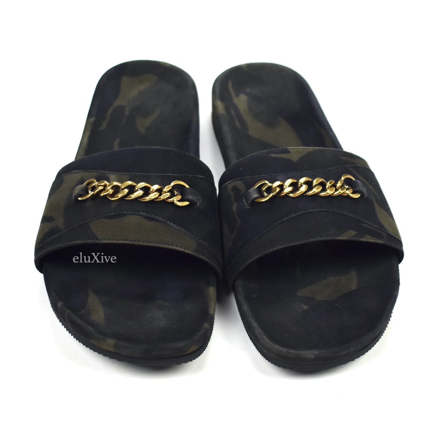 Tom Ford - Camo Suede Chain Slides
