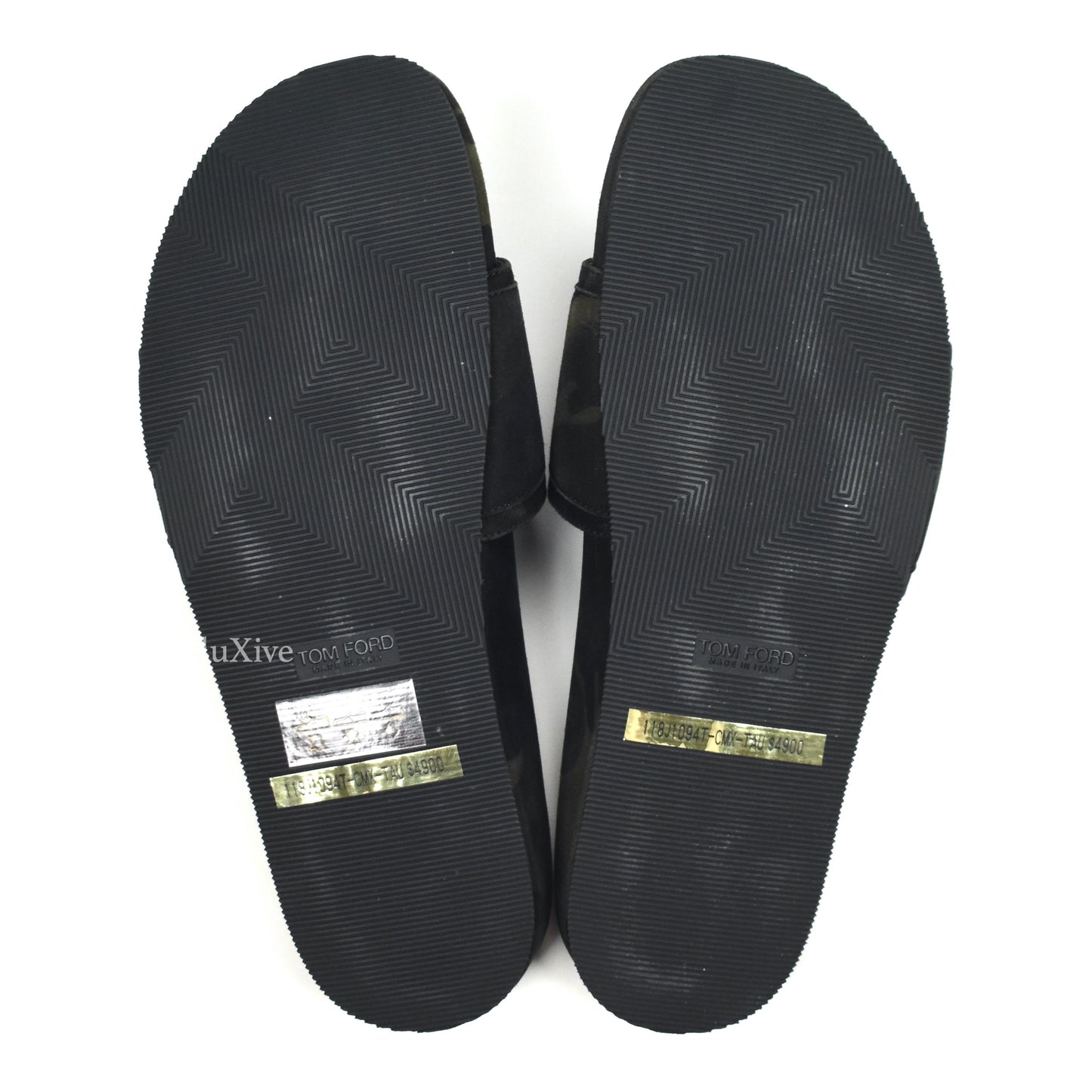 Tom Ford - Camo Suede Chain Slides