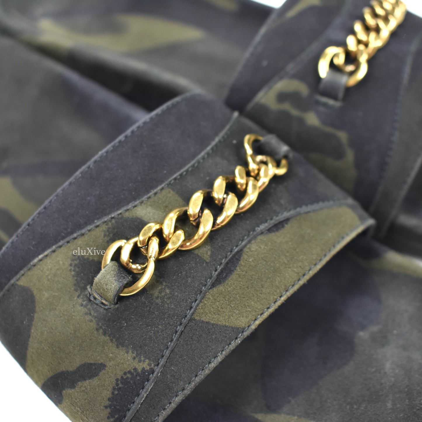 Tom Ford - Camo Suede Chain Slides