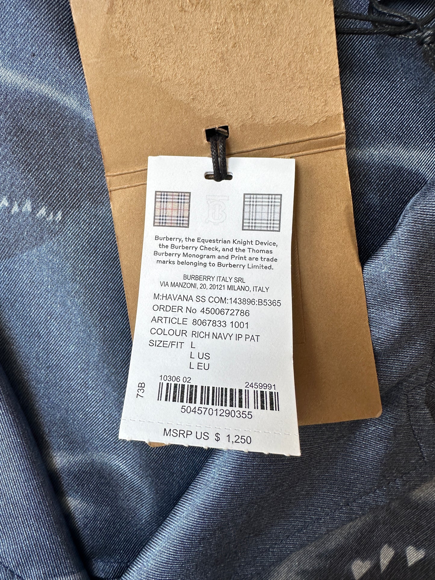 Burberry - Shark Print Silk Shirt