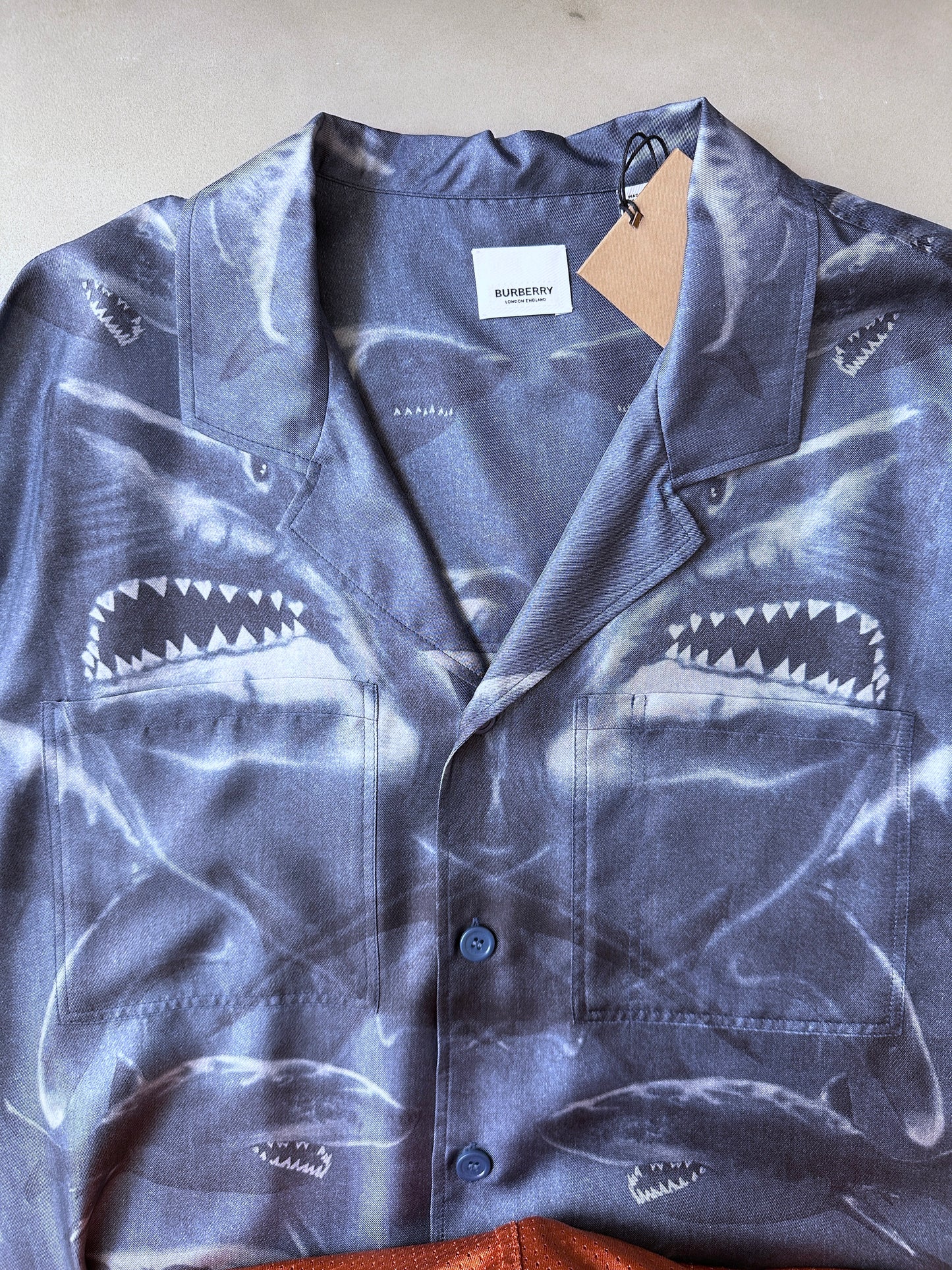 Burberry - Shark Print Silk Shirt