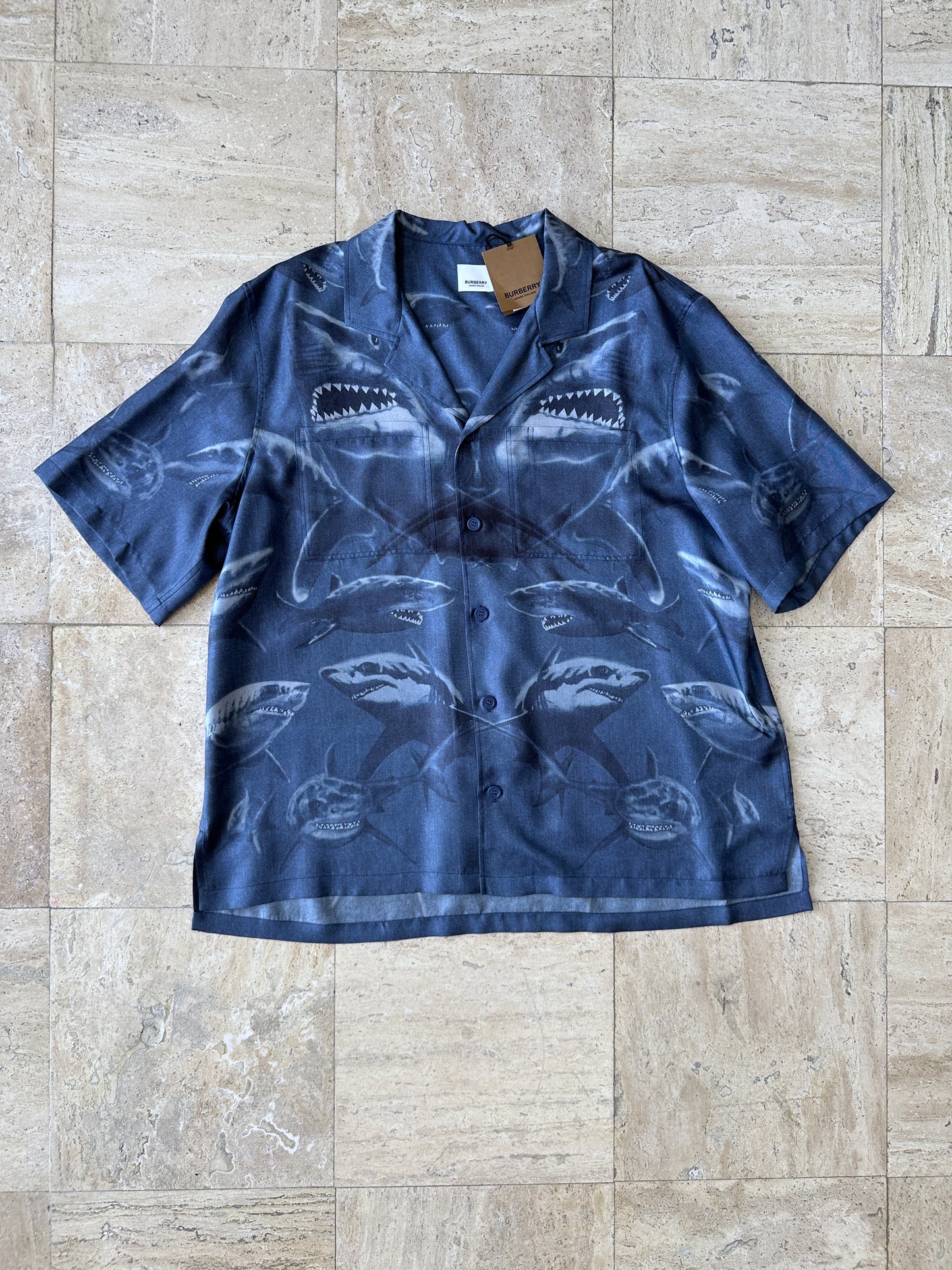 Burberry - Shark Print Silk Shirt
