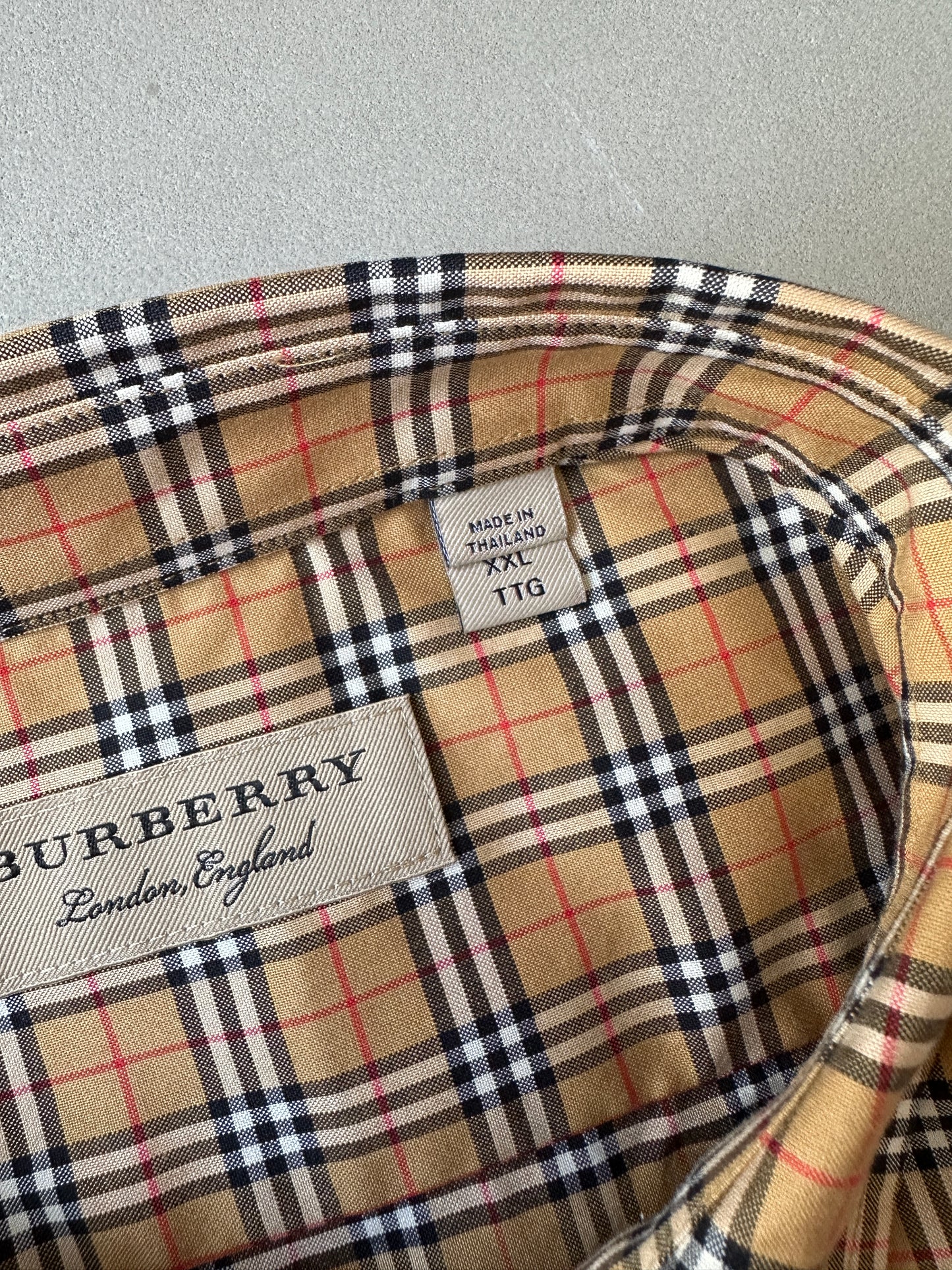 Burberry - Beige Archive Check Button Down Shirt