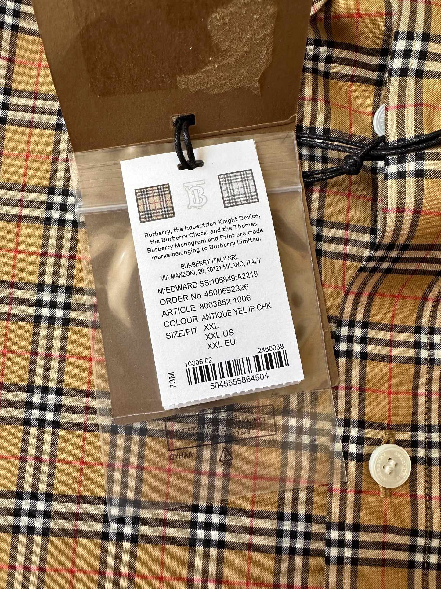 Burberry - Beige Archive Check Button Down Shirt