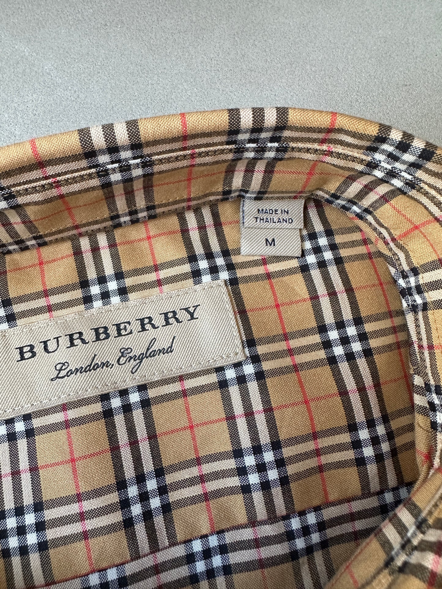 Burberry - Beige Archive Check Button Down Shirt