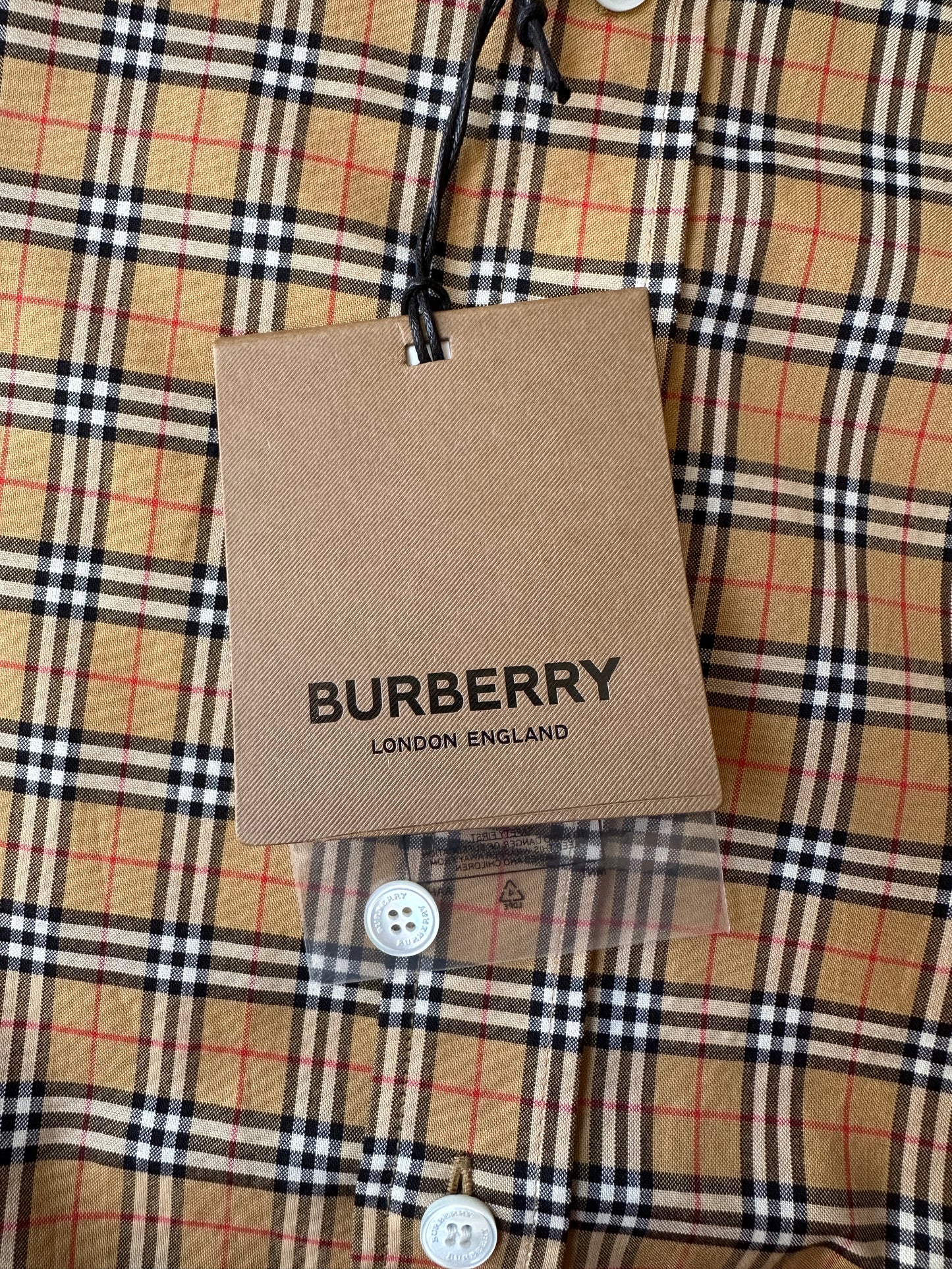 Burberry - Beige Archive Check Button Down Shirt