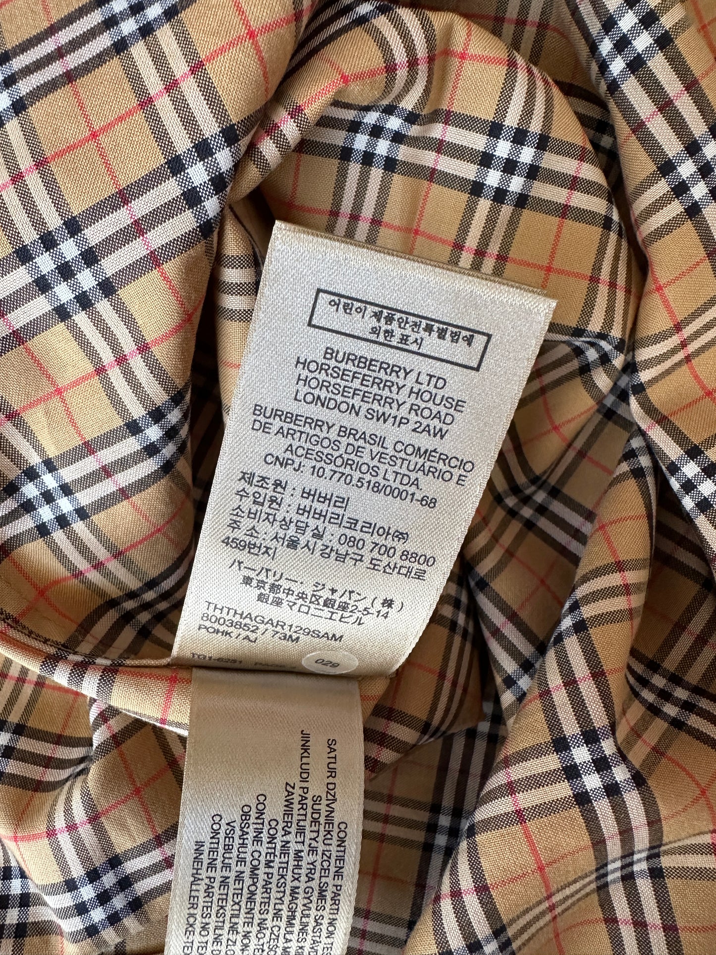 Burberry - Beige Archive Check Button Down Shirt