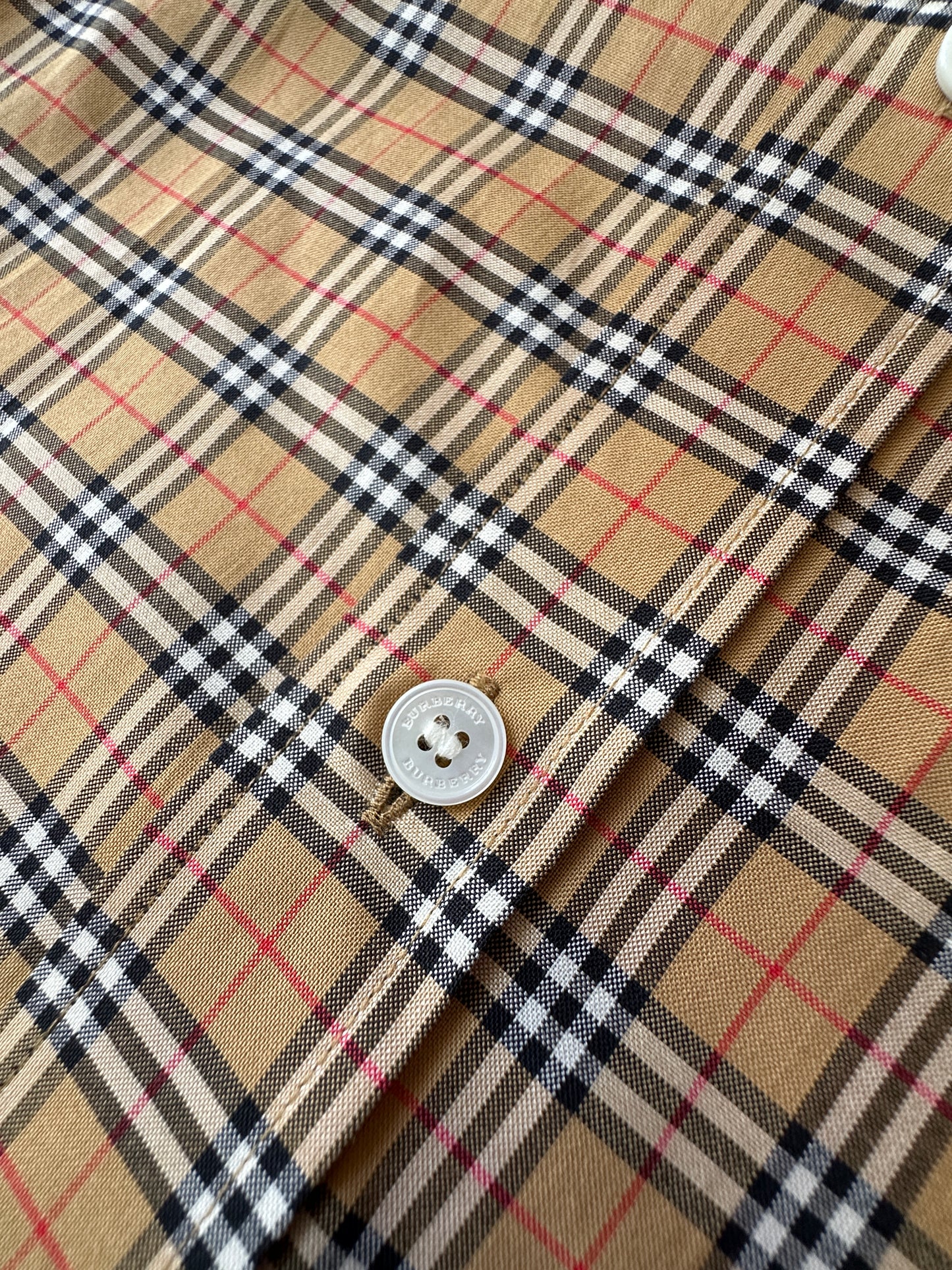 Burberry - Beige Archive Check Button Down Shirt