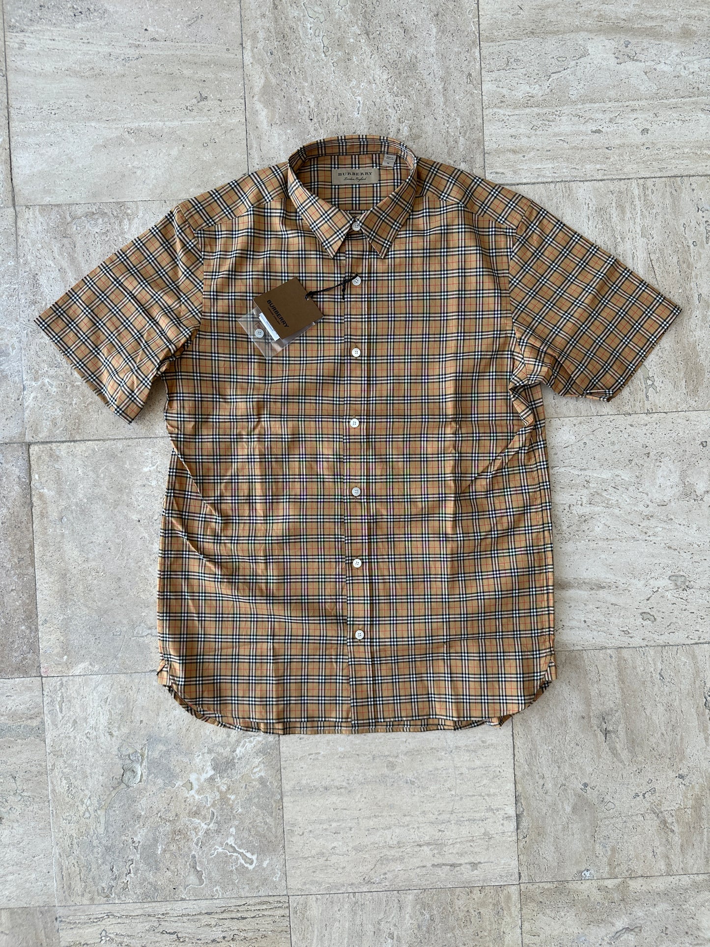 Burberry - Beige Archive Check Button Down Shirt