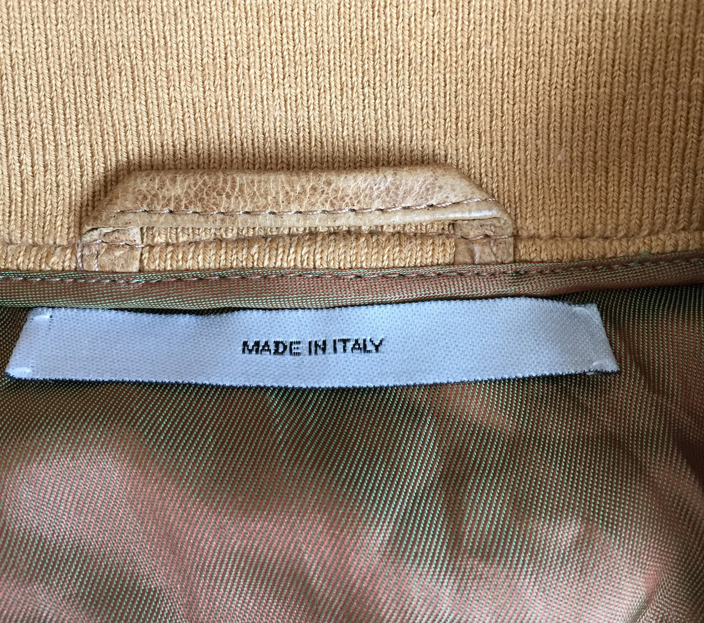 Yves Saint Laurent - Distressed Tan Leather Bomber Jacket