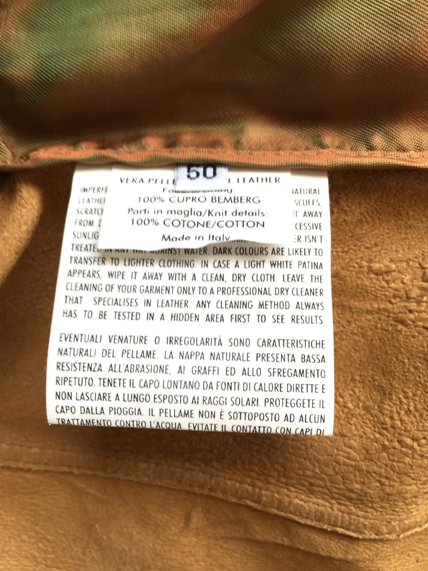 Yves Saint Laurent - Distressed Tan Leather Bomber Jacket