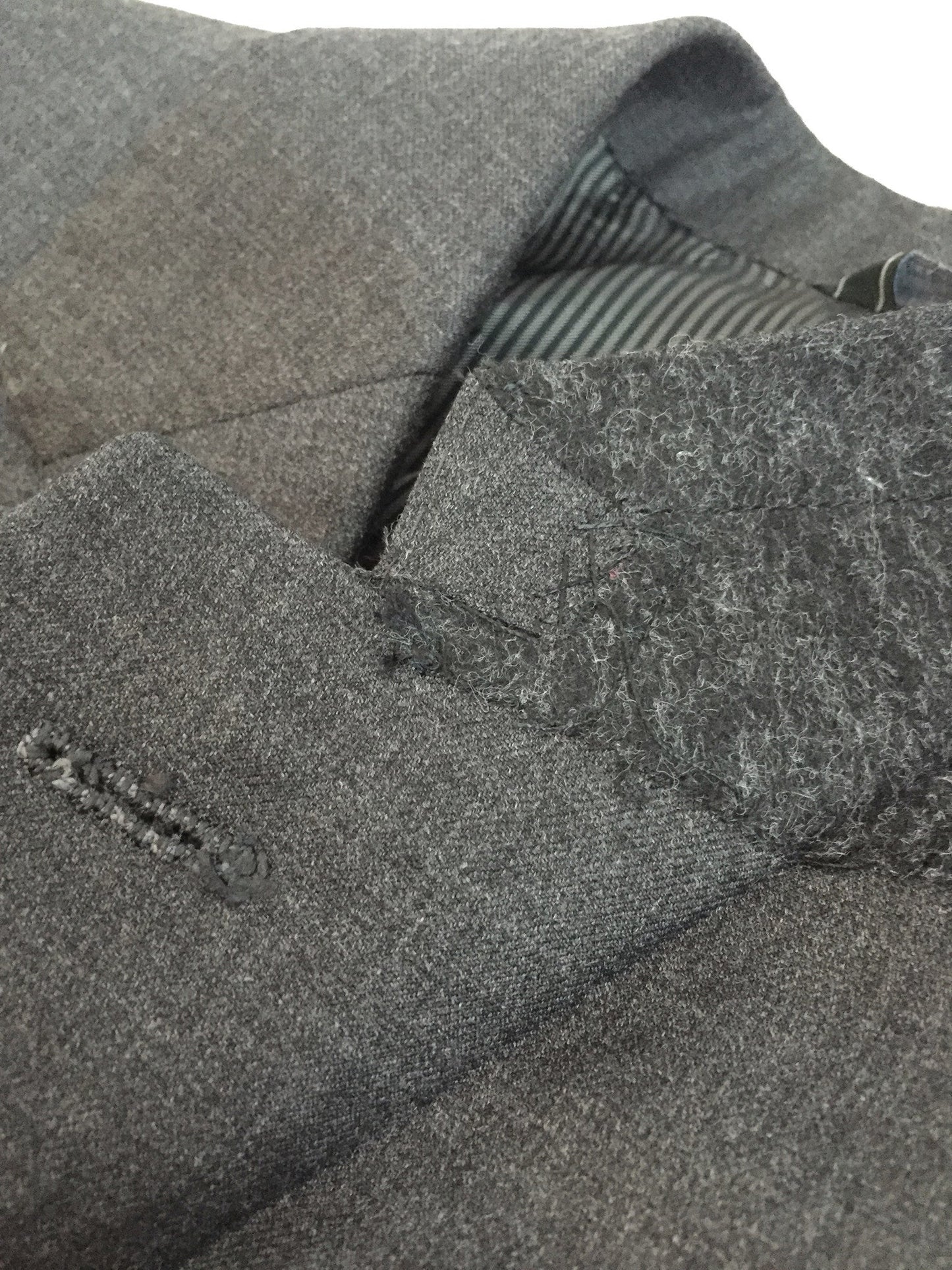 Martin Greenfield - Charcoal Gray 100% Wool Suit