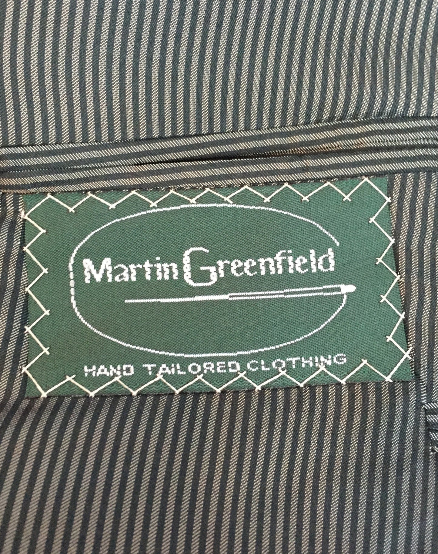 Martin Greenfield - Charcoal Gray 100% Wool Suit
