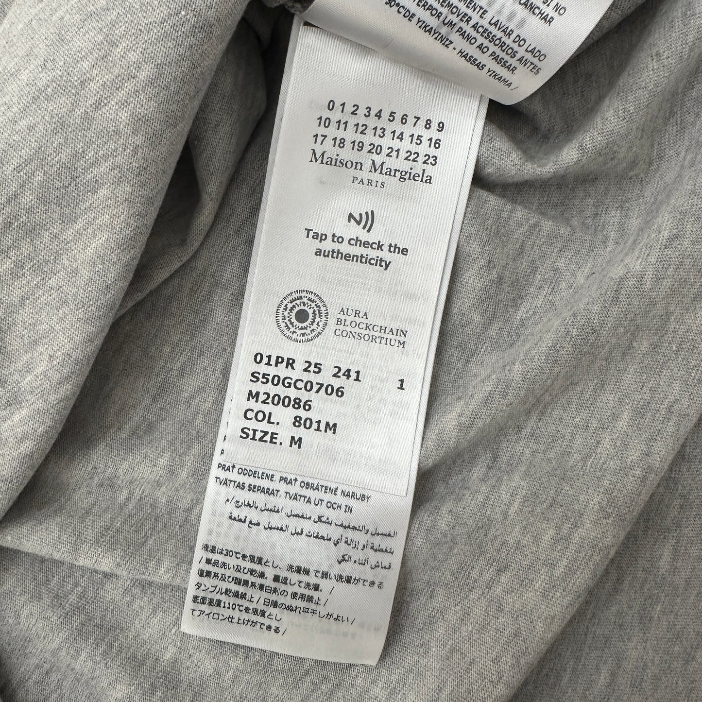 Maison Margiela - Gray Numeric Logo T-Shirt