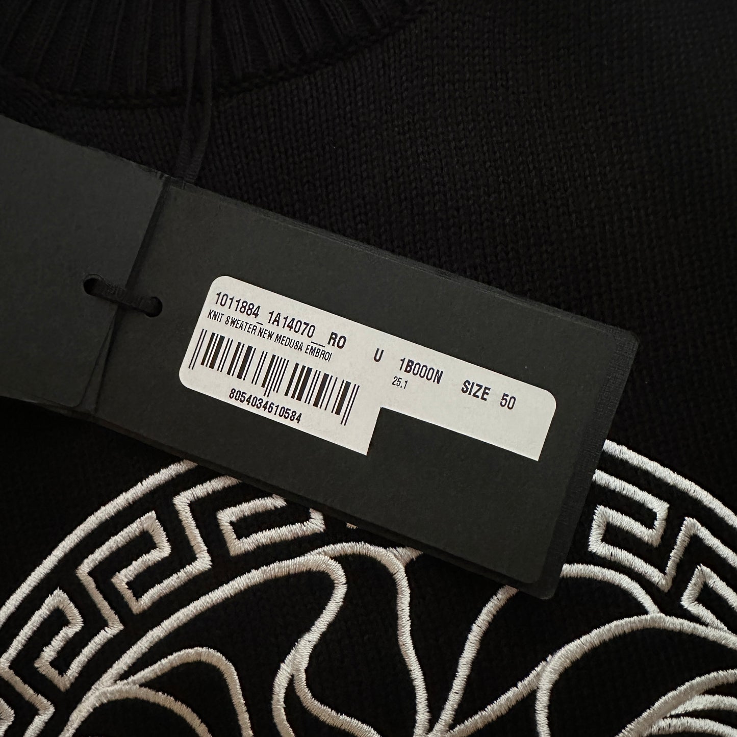Versace - Black Medusa Embroidered Crewneck Sweater