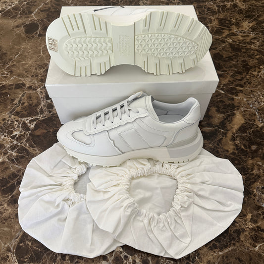 Maison Margiela - White Leather Evolution Runner Sneakers