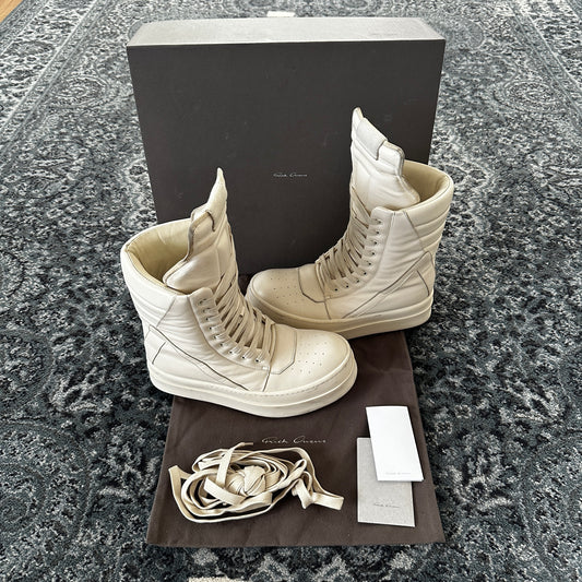 Rick Owens - Mega Geobasket Sneakers (Milk)