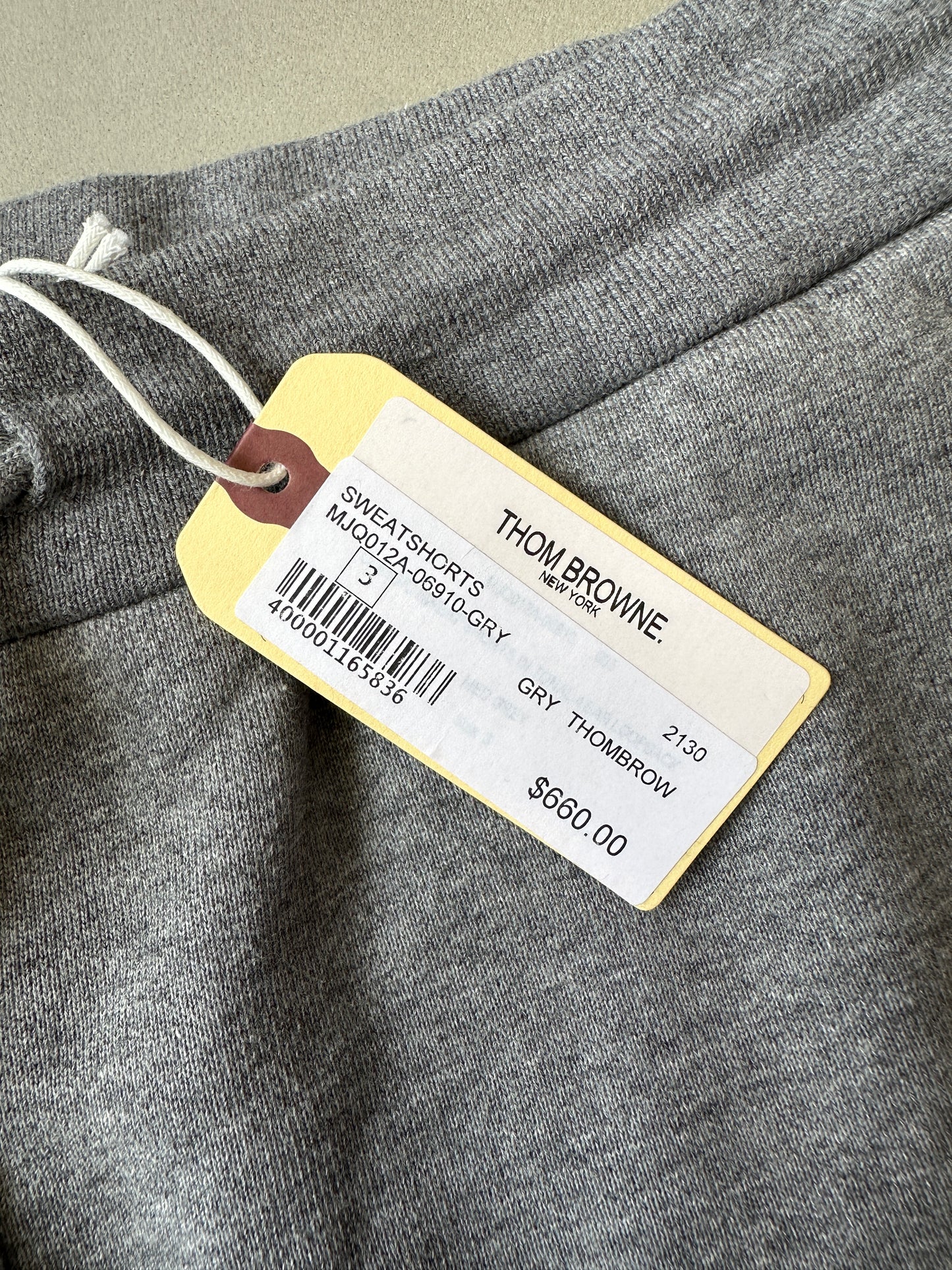 Thom Browne - Gray Stripe Long Sweatshorts