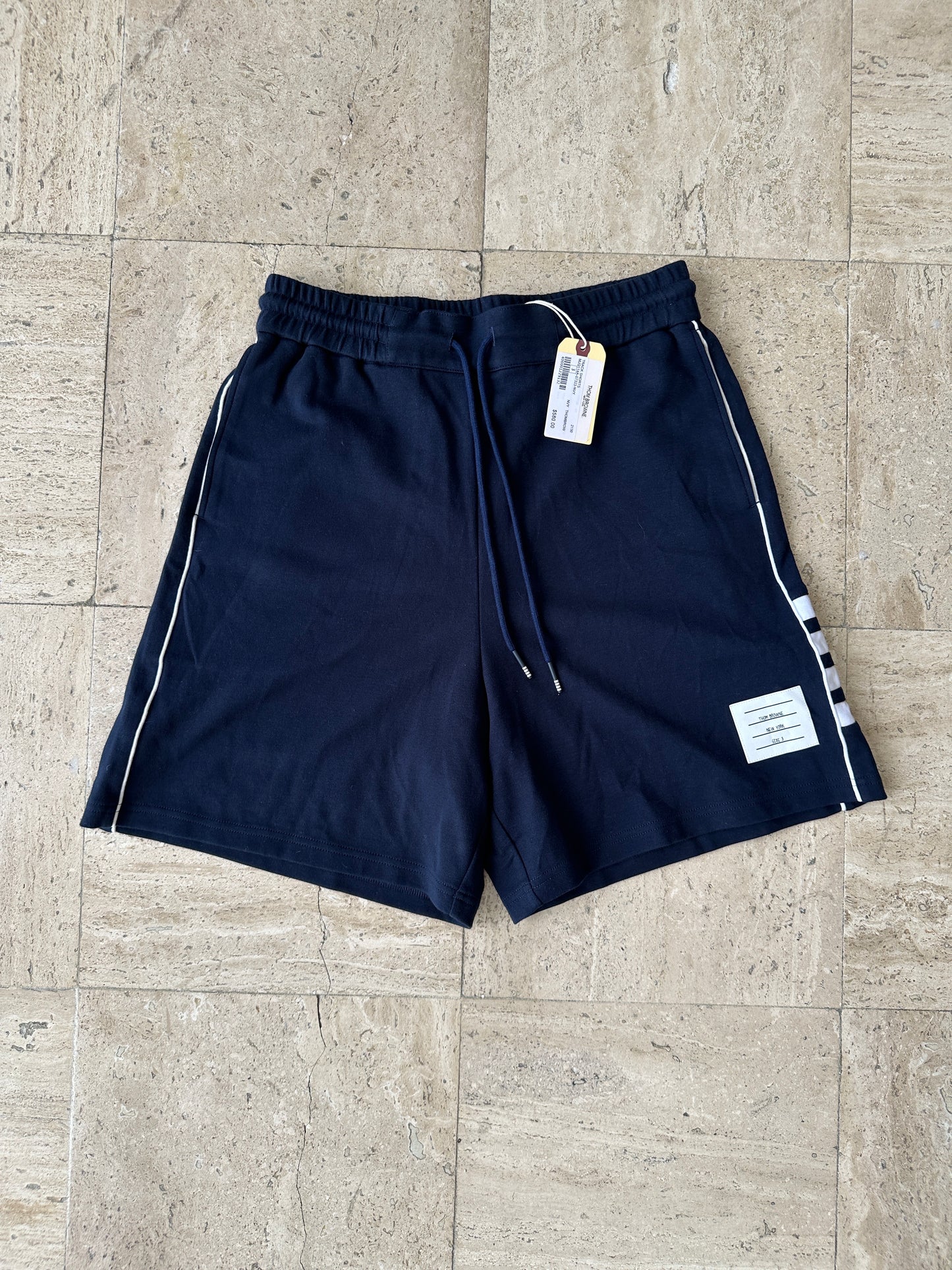 Thom Browne - Navy Logo Patch Track Shorts