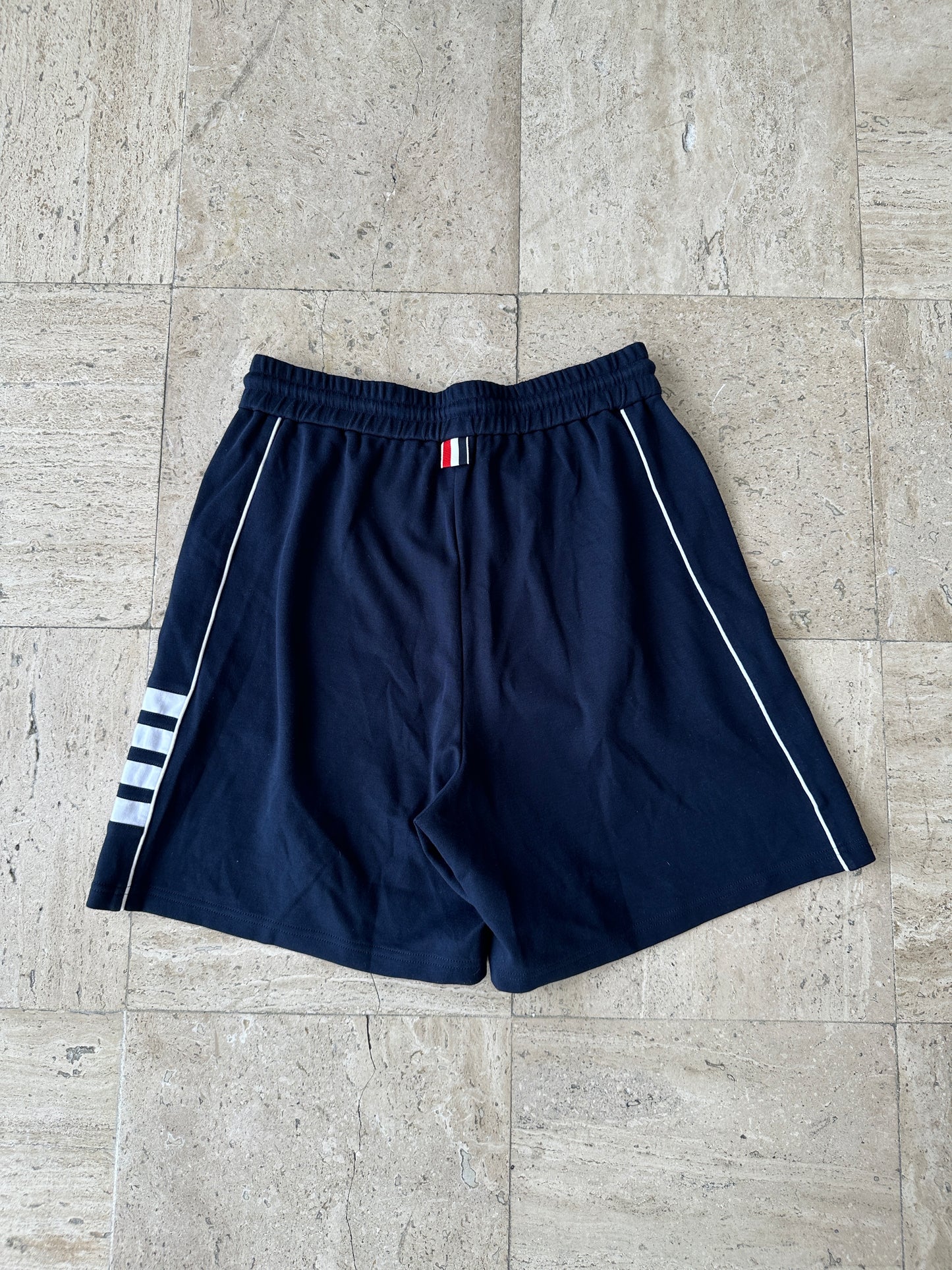 Thom Browne - Navy Logo Patch Track Shorts