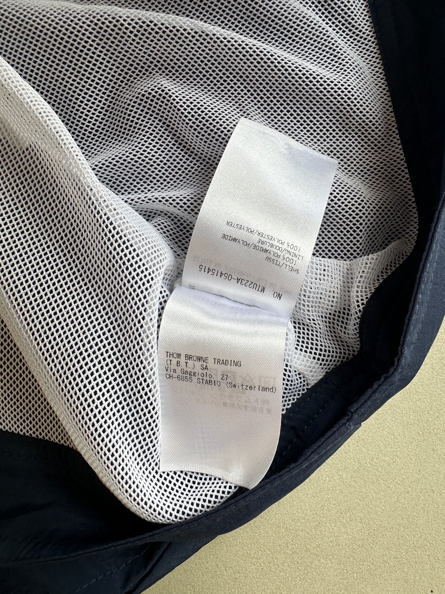 Thom Browne - Navy Logo Patch Swim Shorts