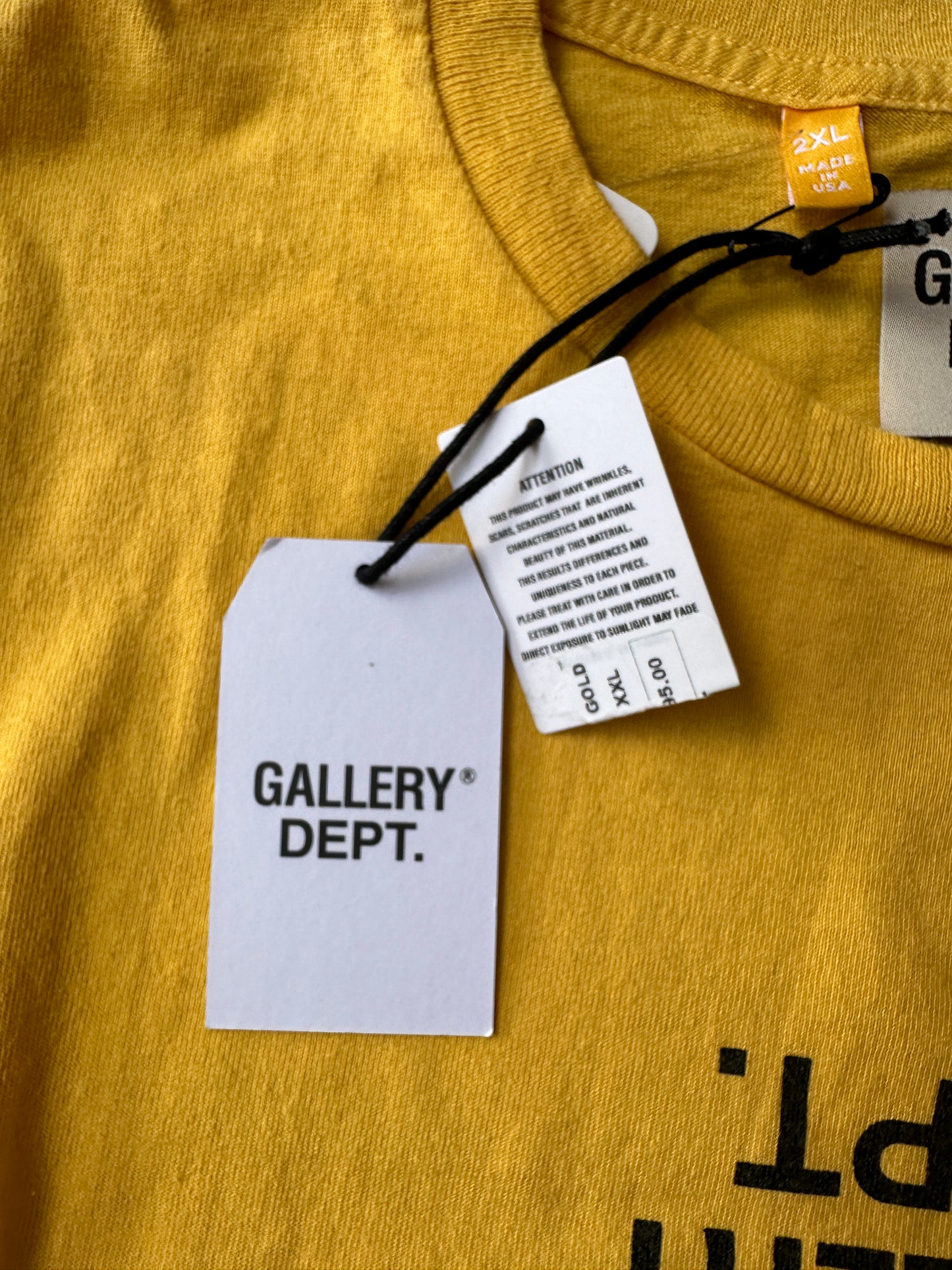 Gallery Dept. - Yellow Fucked Up Logo T-Shirt